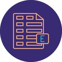 Excel Line Two Color Circle Icon vector