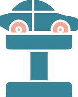 Car Jack Glyph Two Color Icon vector