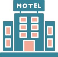 Motel Glyph Two Color Icon vector