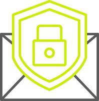 Email Protection Line Two Color Icon vector