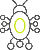 Digital Bug Line Two Color Icon vector