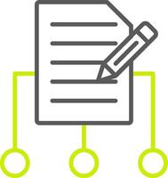 Content Management Line Two Color Icon vector