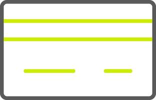 icono de dos colores de línea de tarjeta de crédito vector