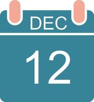 December Glyph Two Color Icon vector