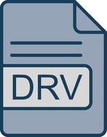 DRV File Format Line Filled Grey Icon vector