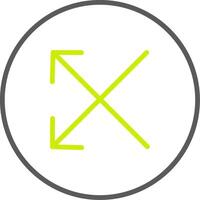 Split Line Two Color Icon vector