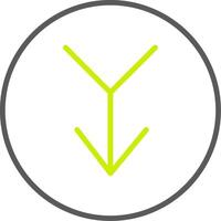 Merge Line Two Color Icon vector