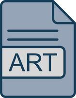 ART File Format Line Filled Grey Icon vector
