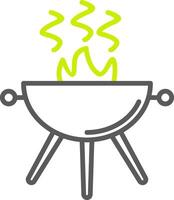 Grill Line Two Color Icon vector
