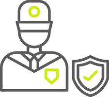 Security Official Line Two Color Icon vector