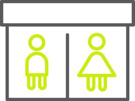 Public Toilet Line Two Color Icon vector