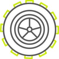 Tyre Line Two Color Icon vector