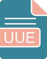 UUE File Format Glyph Two Color Icon vector
