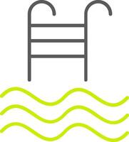 Swimming Pool Line Two Color Icon vector