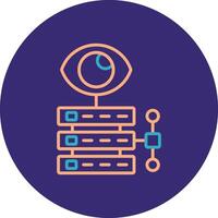 Data Visualization Line Two Color Circle Icon vector