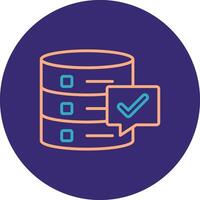 Data Quality Line Two Color Circle Icon vector
