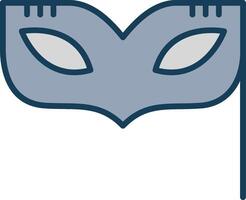 Eye Mask Line Filled Grey Icon vector