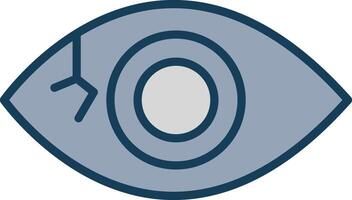 Eyeball Line Filled Grey Icon vector