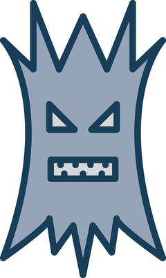 Tree Halloween Line Filled Grey Icon