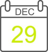 December Line Two Color Icon vector