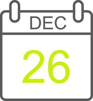 December Line Two Color Icon vector