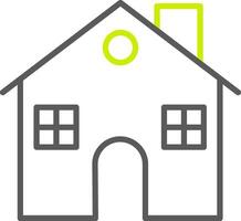 Home Line Two Color Icon vector