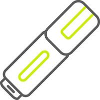 Highlighter Line Two Color Icon vector