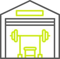 Gym Line Two Color Icon vector