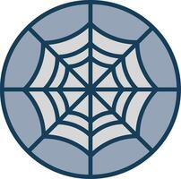 Spider Web Line Filled Grey Icon vector