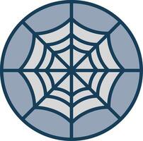 Spider Web Line Filled Grey Icon vector