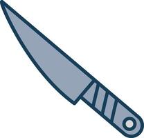 Knife Line Filled Grey Icon vector