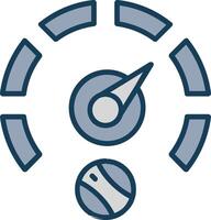 Gauge Line Filled Grey Icon vector