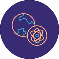 Sci Fi Line Two Color Circle Icon vector