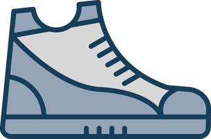 Sneaker Line Filled Grey Icon vector