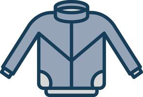 Jacket Line Filled Grey Icon vector