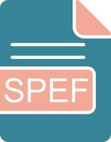 SPEF File Format Glyph Two Color Icon vector