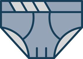 Underwear Line Filled Grey Icon vector