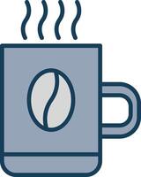 Mug Line Filled Grey Icon vector