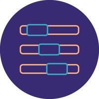 Progress Bar Line Two Color Circle Icon vector