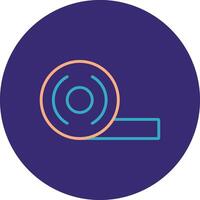 Adhesive Tape Line Two Color Circle Icon vector