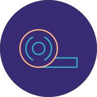 Adhesive Tape Line Two Color Circle Icon vector