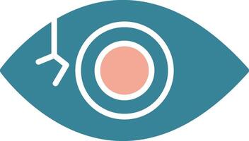 Eyeball Glyph Two Color Icon vector