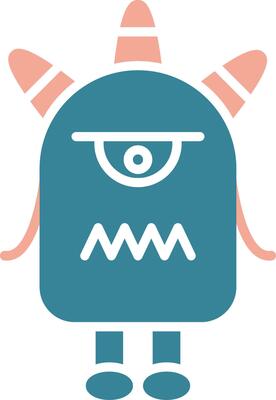 Monster Glyph Two Color Icon