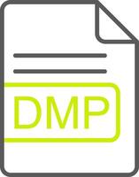 DMP File Format Line Two Color Icon vector