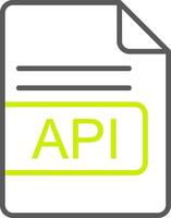 API File Format Line Two Color Icon vector
