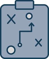 Planning Line Filled Grey Icon vector