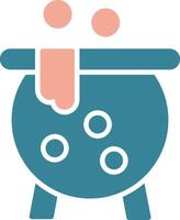 Cauldron Glyph Two Color Icon vector