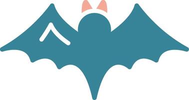 Bat Glyph Two Color Icon vector