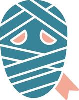 Mummy Glyph Two Color Icon vector