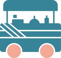 Food Cart Glyph Two Color Icon vector